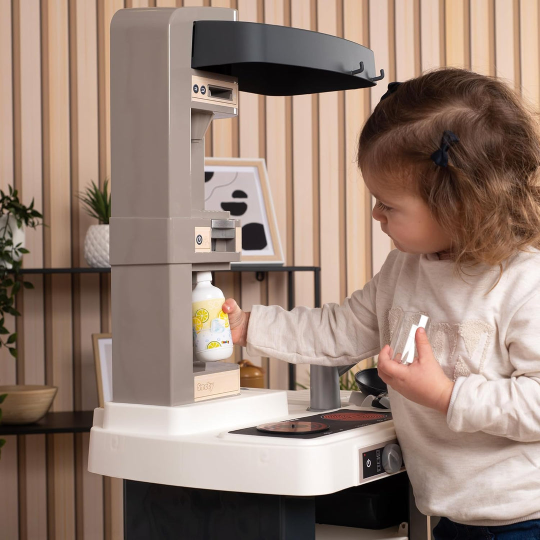 Smoby - Tefal Studio Küche – Spielküche für Kinder mit vielen Funktionen, Töpfen, Pfannen, Küchenbes