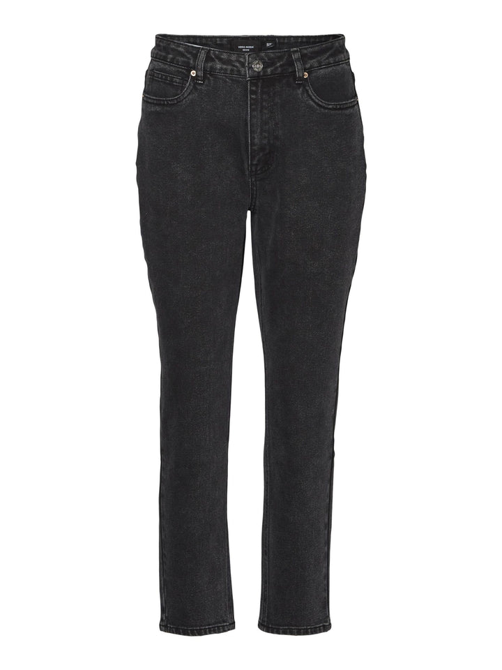 Vero Moda Female Straight-Fit VMBRENDA Hohe Taille Hohe Taille Jeans 27W / 32L Black Denim, 27W / 32