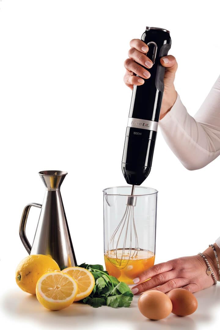 Ariete, 3-in-1 Stabmixer Moderna 602, Inklusive Zerkleinerer, Mixbecher und Schneebesen, 10 Geschwin