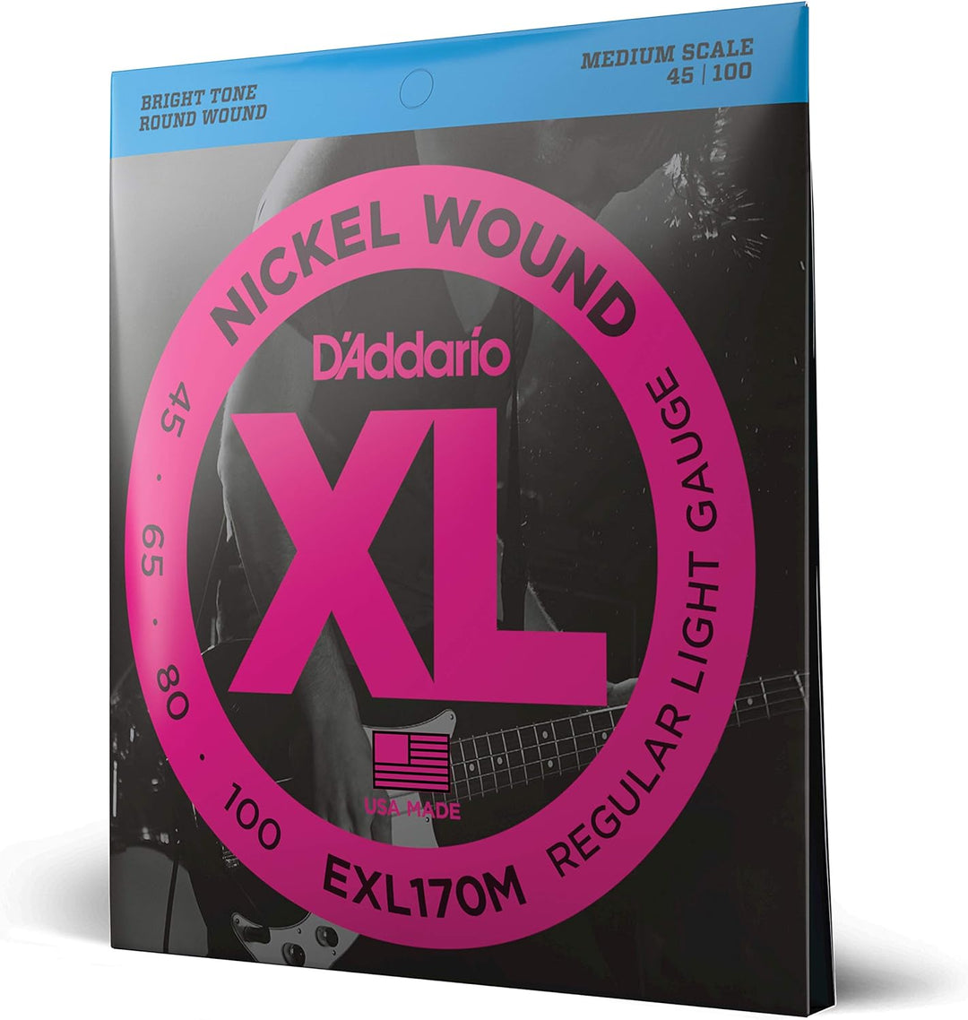 D'Addario E Bass Gitarrensaiten | Saiten E Bass | Bassgitarre Saiten | Saiten E-Bass | DER BELIEBTES