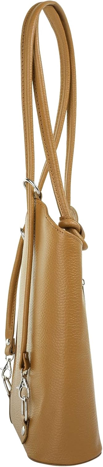 Cluty Shopper Rucksack Kombination Echt Leder Damen - 016715 Gelb, Gelb
