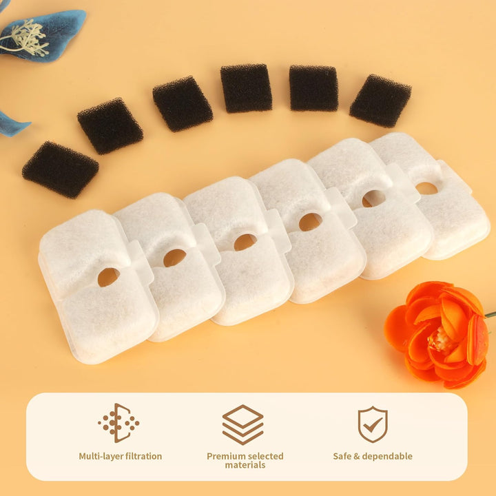 40er Pack Katzenbrunnen Filter Set, Filter für Dockstream Trinkbrunnen füR Katze Ersatzfilter PLWF00
