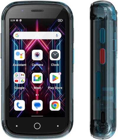 Unihertz Jelly Star (Blau) – Kleinstes 4G-Smartphone mit LED-Licht und 3-Zoll-Display, Android 13, 8