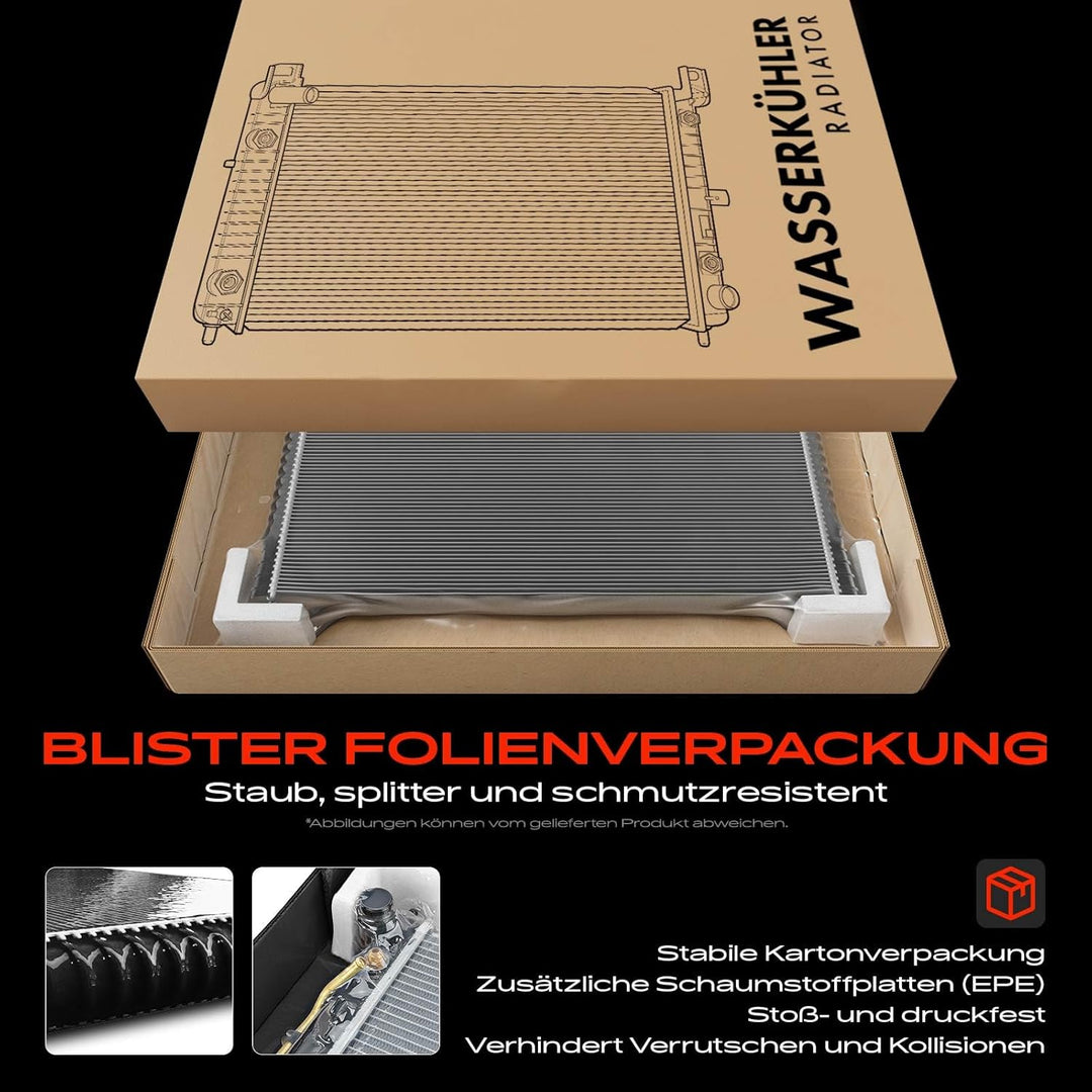 Frankberg Kühler Wasserkühler Motorkühler Schaltgetriebe/Automatikgetriebe Vorderachse Kompatibel mi