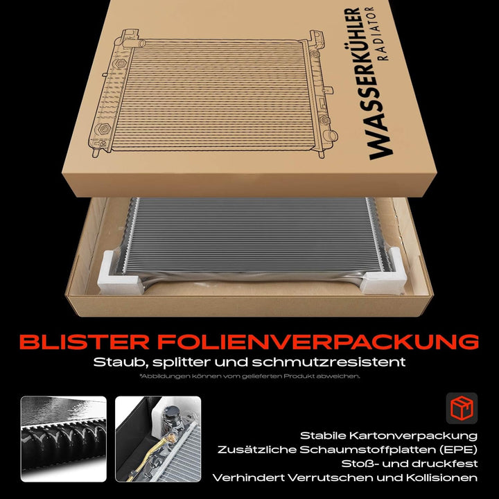 Frankberg Kühler Wasserkühler Motorkühler Schaltgetriebe/Automatikgetriebe Vorderachse Kompatibel mi