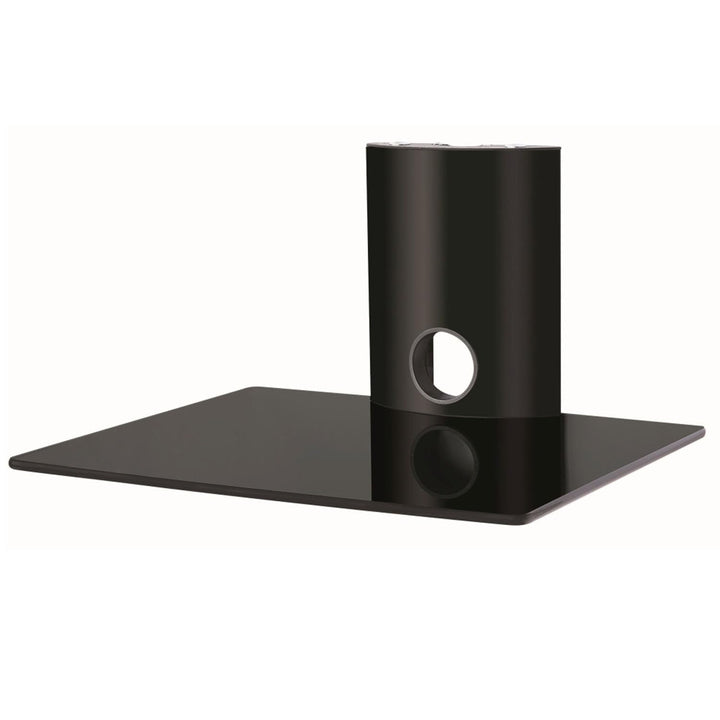 NEG Multimedia TV-Rack Suspender 501B (schwarz) mit Glas-Ablage und Kabelmanagement-System 1 Regal S