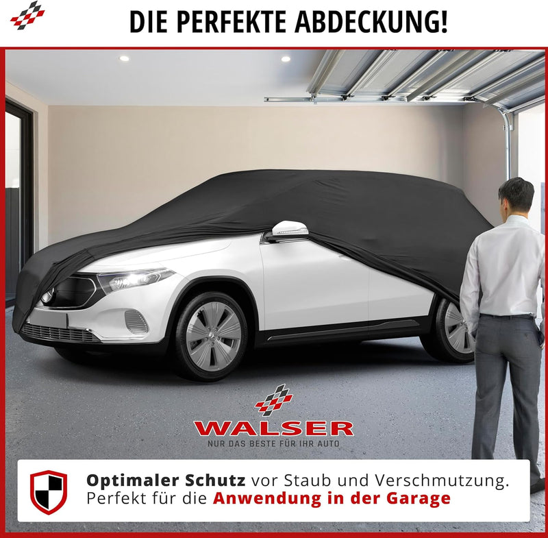 Walser Abdeckung Auto Indoor Stretch Basic, Autoabdeckung Winter, staubdichte Autogarage Abdeckung,