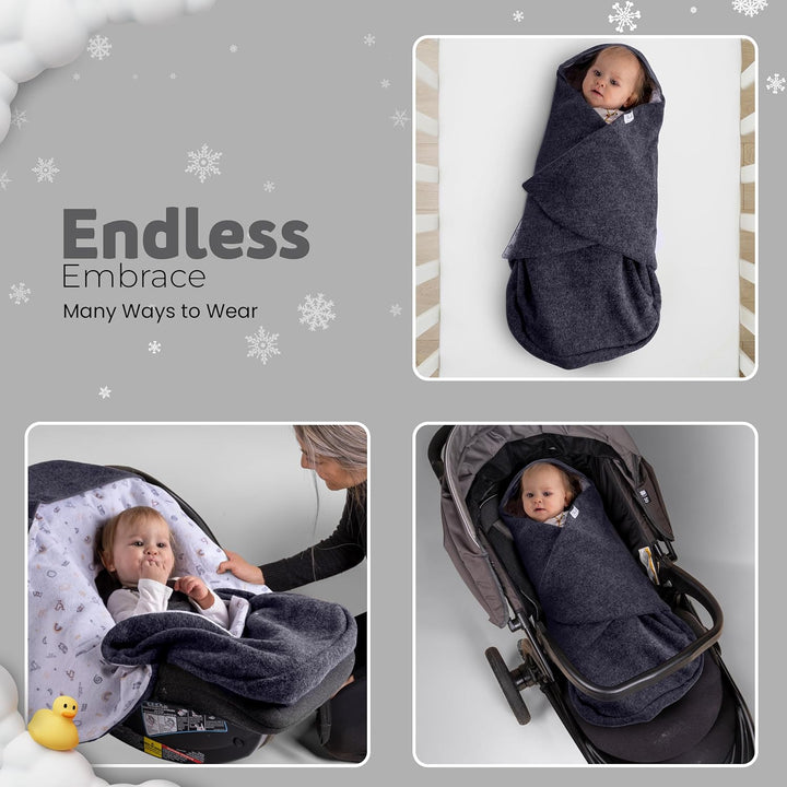 Swaddyl WOLLWALK Einschlagdecke Babyschale - Baby Fusssack - Maxi-Cosi Decke - Einschlagdecken für K