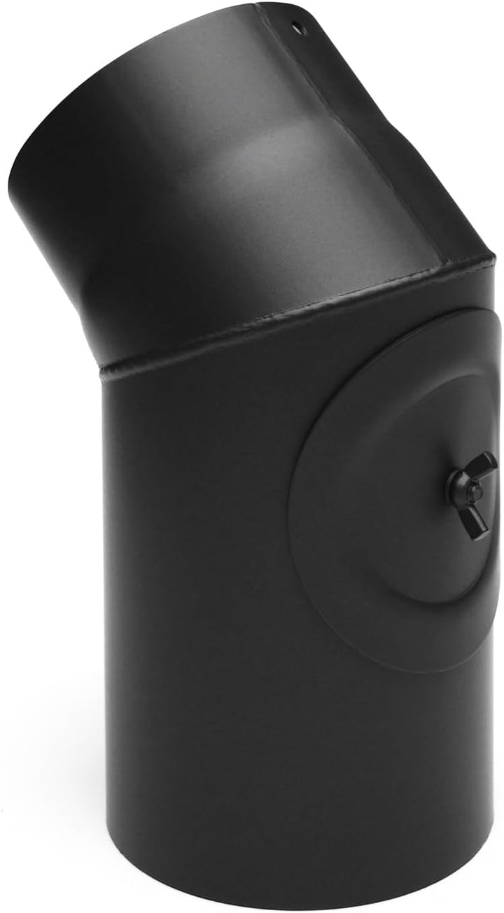 raik Rauchrohrbogen Ofenrohrbogen 90 Grad dreiteilig mit 180 mm Durchmesser aus 2 mm Stahlblech in S