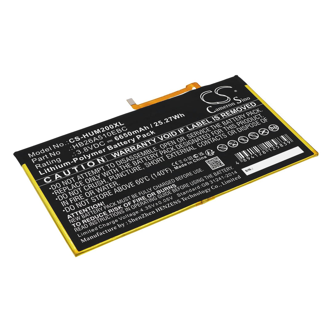 CS-HUM200XL Akkus 6650mAh Kompatibel mit [Huawei] BAH-L09, FDR-A01w, FDR-A03L, M2-A01L, M2-A01W, M3