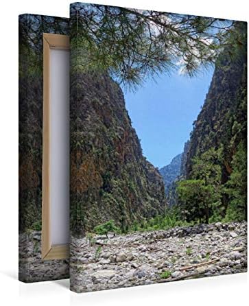 Premium Textil-Leinwand 30 x 45 cm Hoch-Format Enges Tal der Samaria-Schlucht auf Kreta | Wandbild,