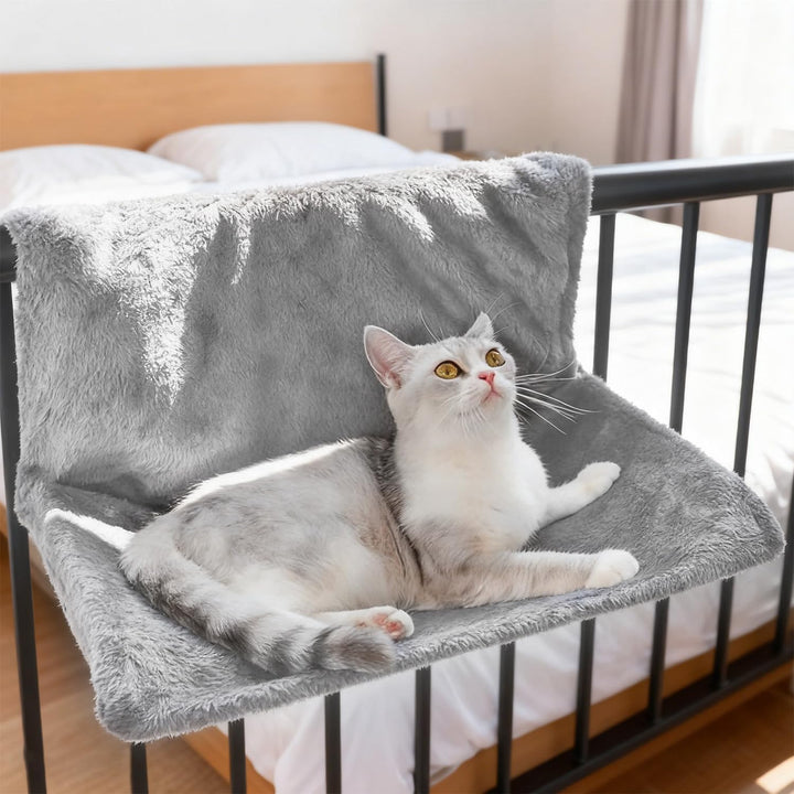 Katzenbett Heizun, Heizkörperbett für Katzenmit weichem Plüsch, Katzenheizungsliege Katzenhängematte