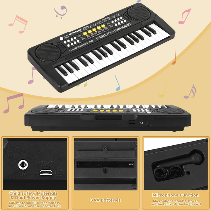 Shayson Elektronische Keyboard für Kinder ab 3 4 5 6 7 8 Jahren, Mini 37-Tasten Kinder Klavier mit M