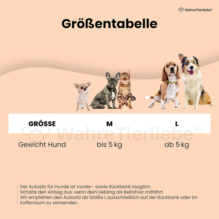 Wahre Tierliebe® Ersatzbezug mit Gurt für WahreTierliebe Autositz I Verlängere die Lebensdauer deine