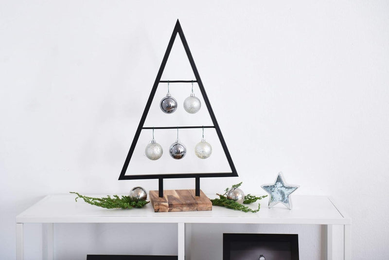 VIVANNO Dekoweihnachtsbaum Weihnachtsbaum Tanne Tannenbaum Weihnachtsdeko Noel, Schwarz (58x40x20 cm