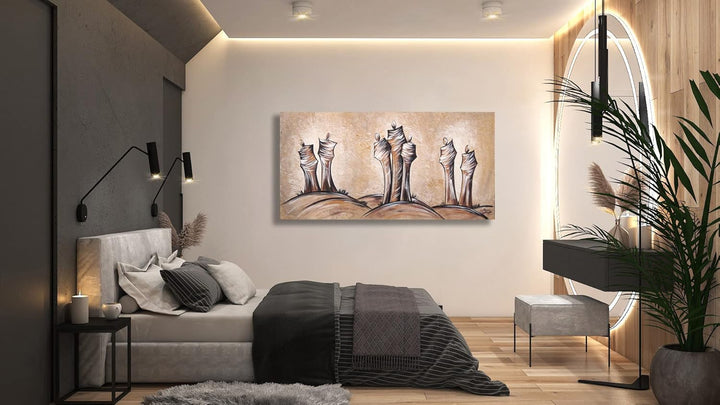 Monica Mirafiori I 100% HANDGEMALT I Gemälde Figuren I 100x50cm | Gemälde Handgemalt | Acrylgemälde