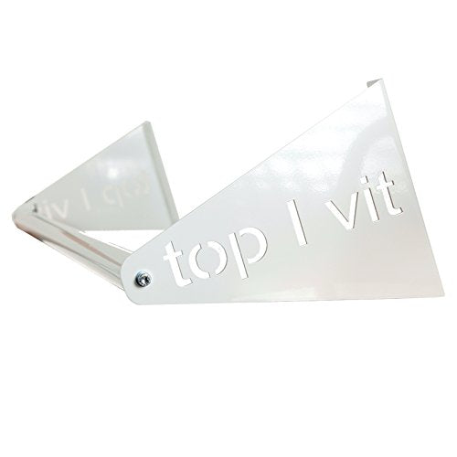 top|vit® Mattenwandhalter mit Auflagerohr, Mattenlagerung, Halter, 68 cm, weiss