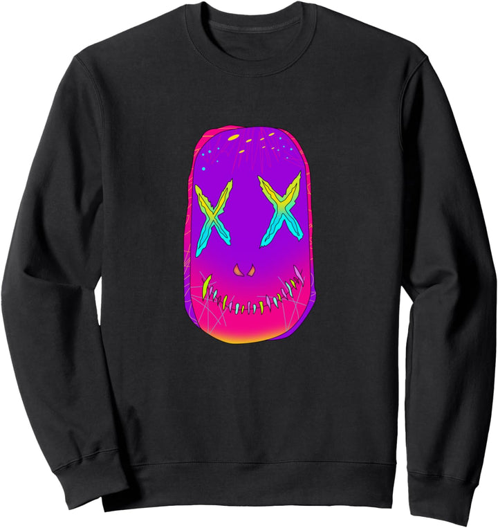 Rave Outfit Techno DJ Rainbow Smile -Raver Outfit Acid Smile Sweatshirt