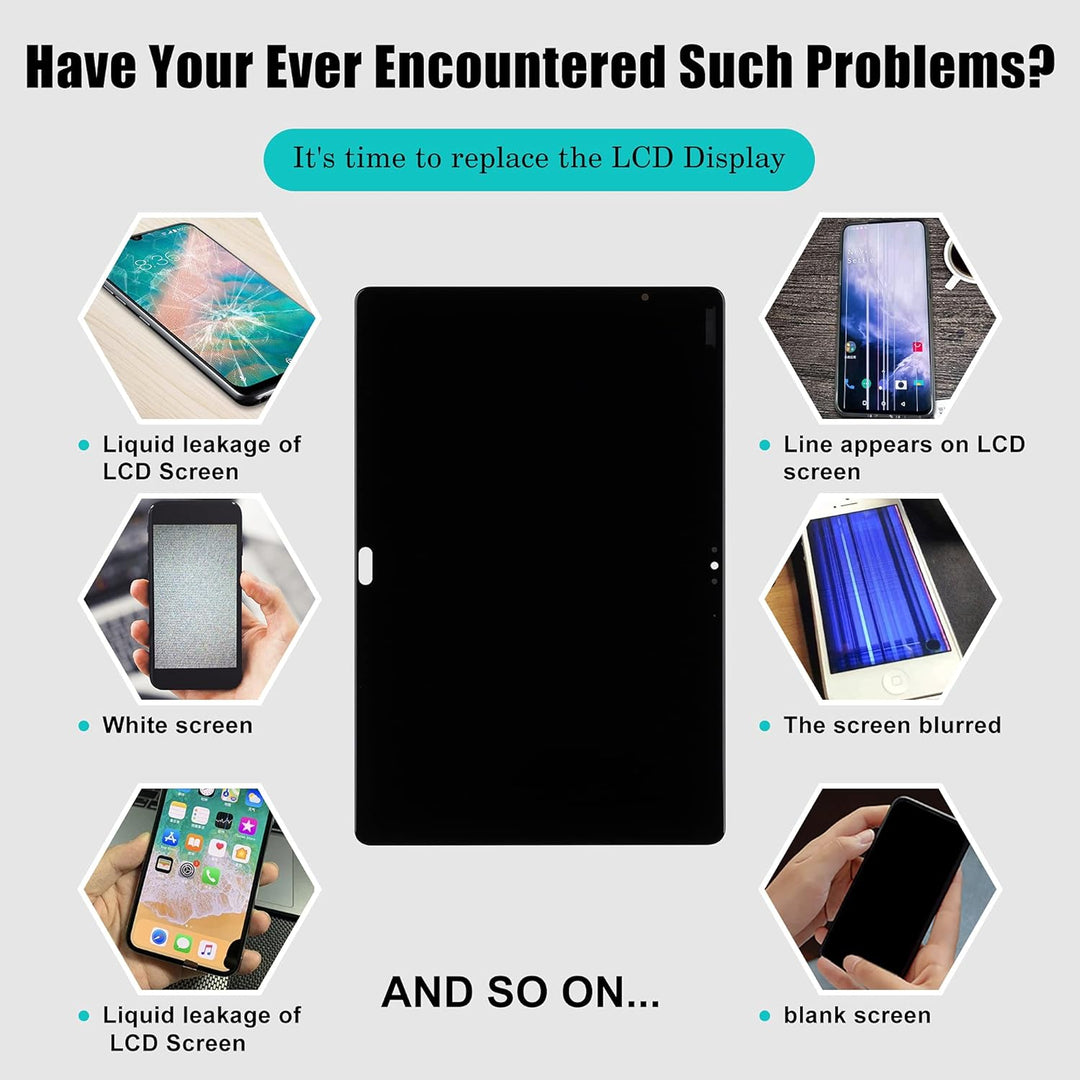 SwarKing LCD Display kompatibel mit Huawei MediaPad M5 Lite 10,1" Touch Screen Digitizer (Schwarz oh