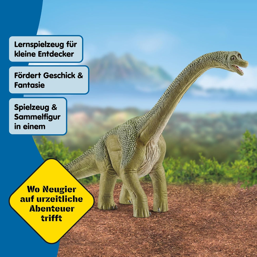 schleich 14581 Brachiosaurus, ab 5 Jahren, DINOSAURS - Spielfigur, 12 x 30 x 19 cm, grün Single, Sin