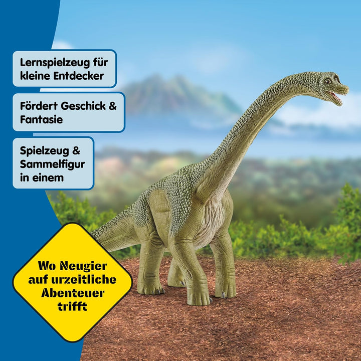 schleich 14581 Brachiosaurus, ab 5 Jahren, DINOSAURS - Spielfigur, 12 x 30 x 19 cm, grün Single, Sin