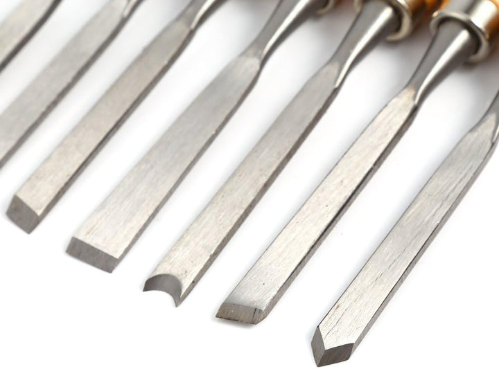 12 Stück Holzschnitzerei Hand Meissel Werkzeug Set Schnitzmesser Schnitzwerkzeug