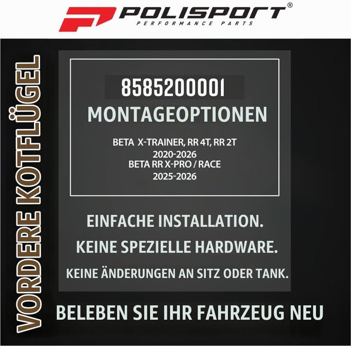 POLISPORT 8585200001 - Originaler Nachbau des Frontfenders aus strapazierfähigem und widerstandsfähi