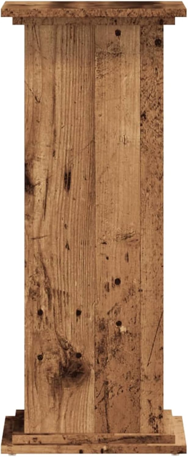 Gecheer Pflanzenständer Altholz-Optik 33x33x80 cm Holzwerkstoff dekorativer Blumenständer stabile Ob