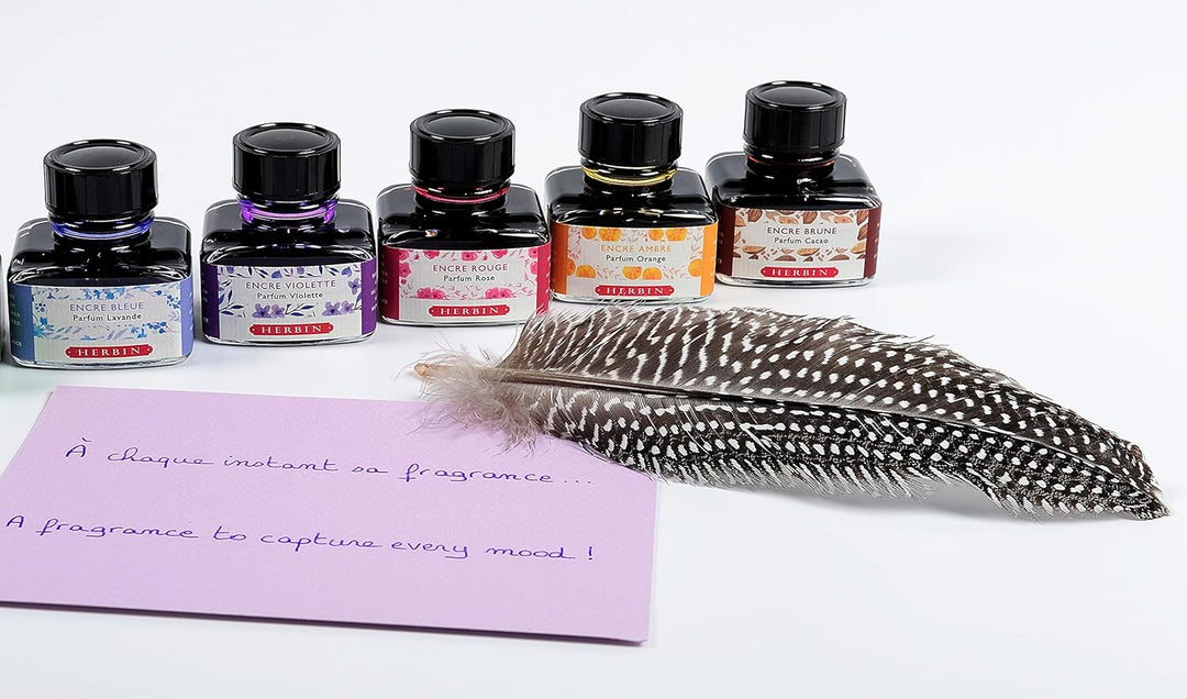 J.Herbin 13768T Tinte Fein Parfümierte mit rosenduft, 30 ml, rot Rot 30 ml, Rot 30 ml