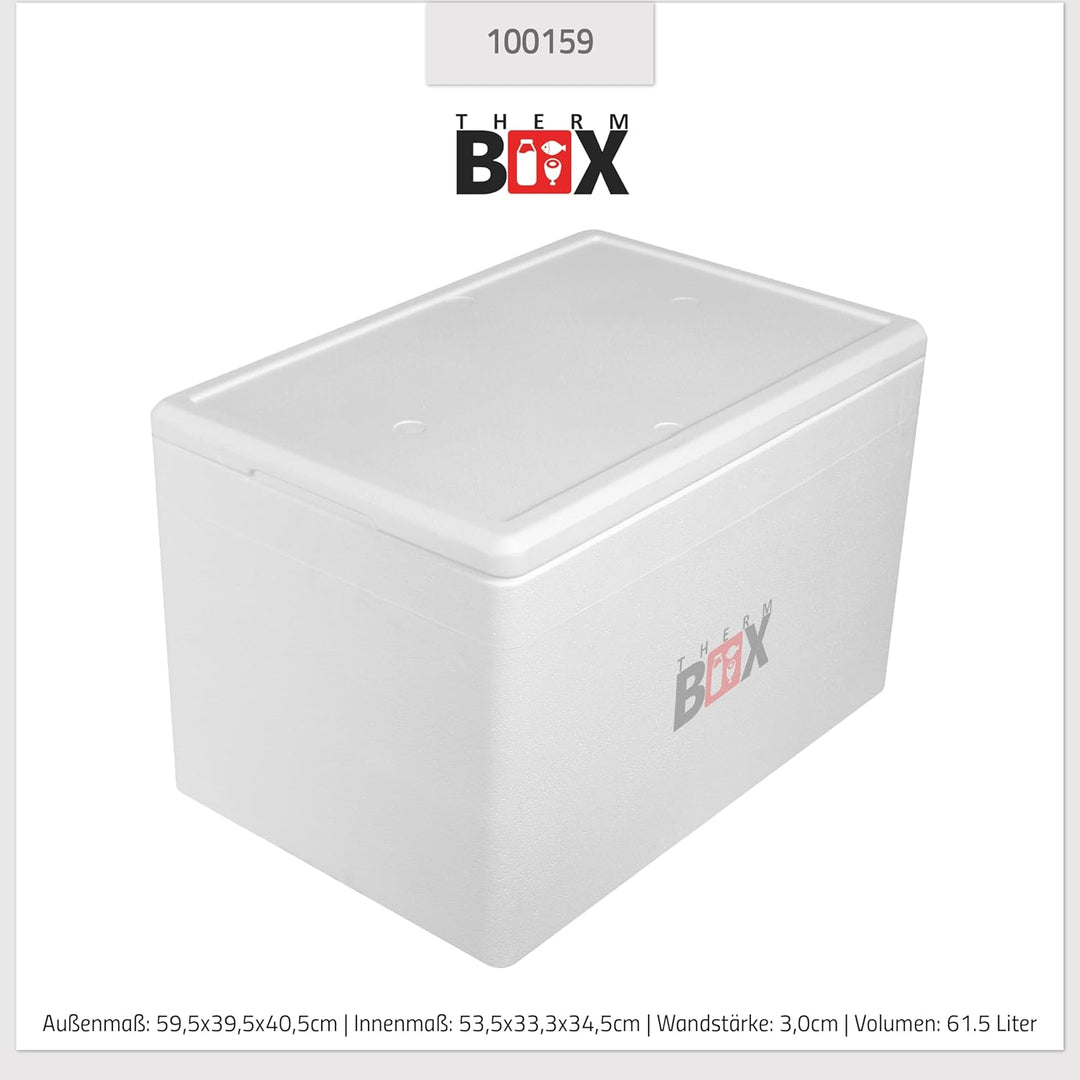 THERM BOX Styroporbox 37L bis 83L Verschiedene Grössen Isolierbox Thermobox Kühlbox Warmhaltebox Wie