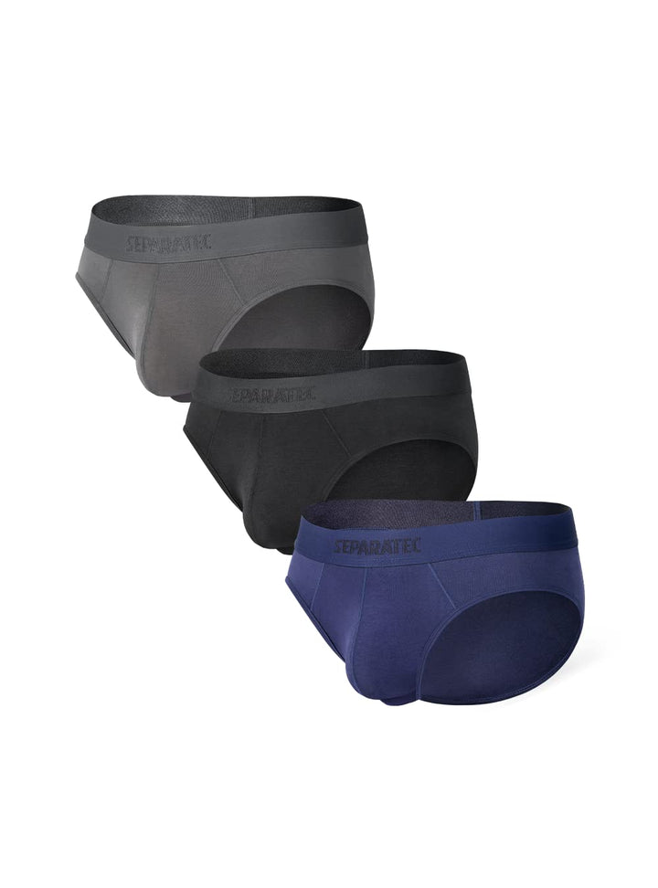 Separatec Herren Boxershorts Mehrfachpack Doppelbeutel Dual Pouch, Bambus Unterhosen Männer, Stretck