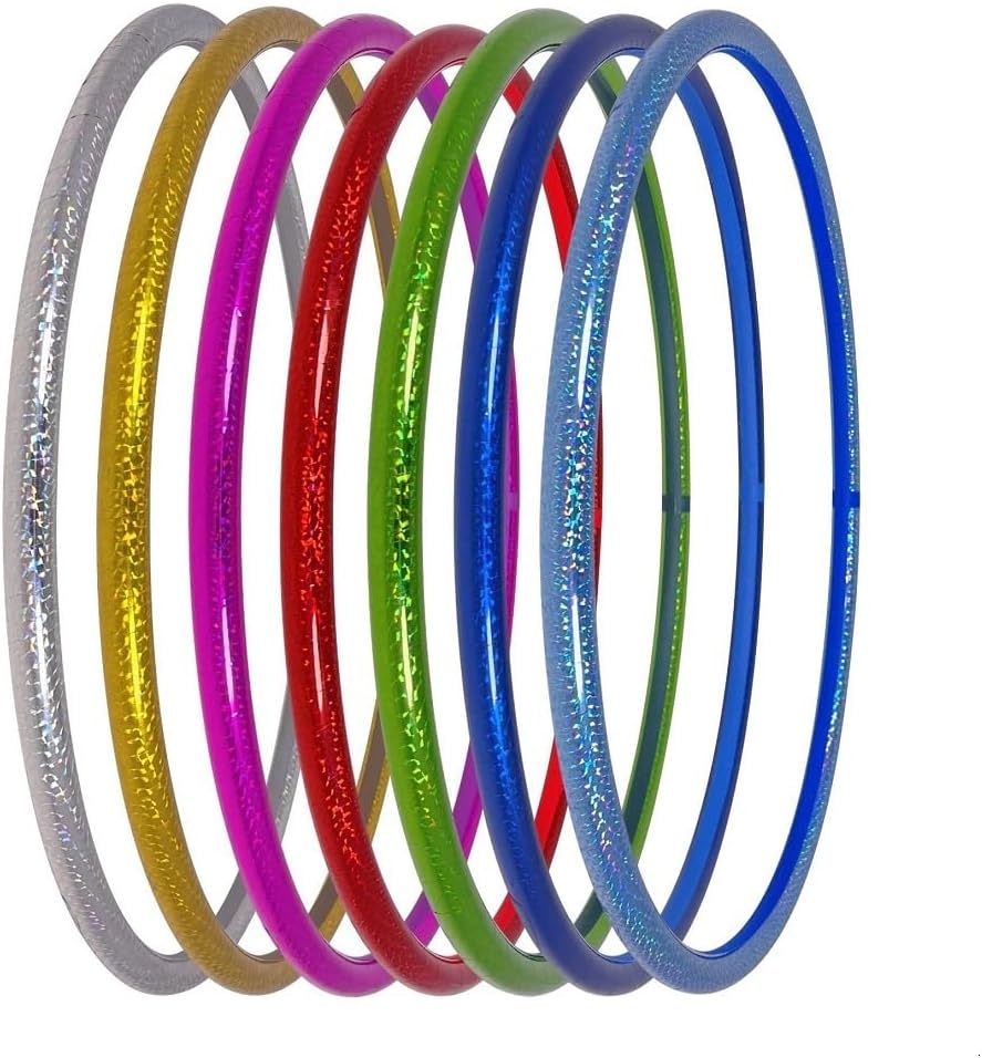 Hologramm Hula Hoop Reifen, Ø80/90/100cm Silber Ø80cm, Silber Ø80cm