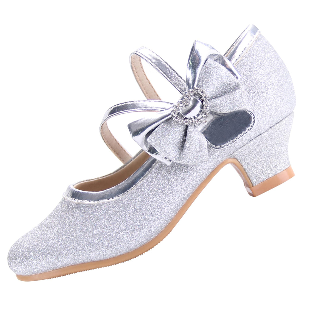 EIGHT KM EKM7018 Mädchen High Heel Kleid Schuhe Mary Jane Prinzessin Hochzeit Pumps Schuhe Glänzend