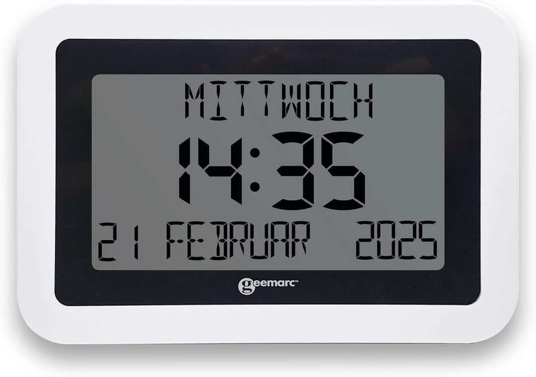 Digitale Uhr und ewiger Kalender – Die Viso 10 von Geemarc mit automatischer Zeiteinstellung und gro