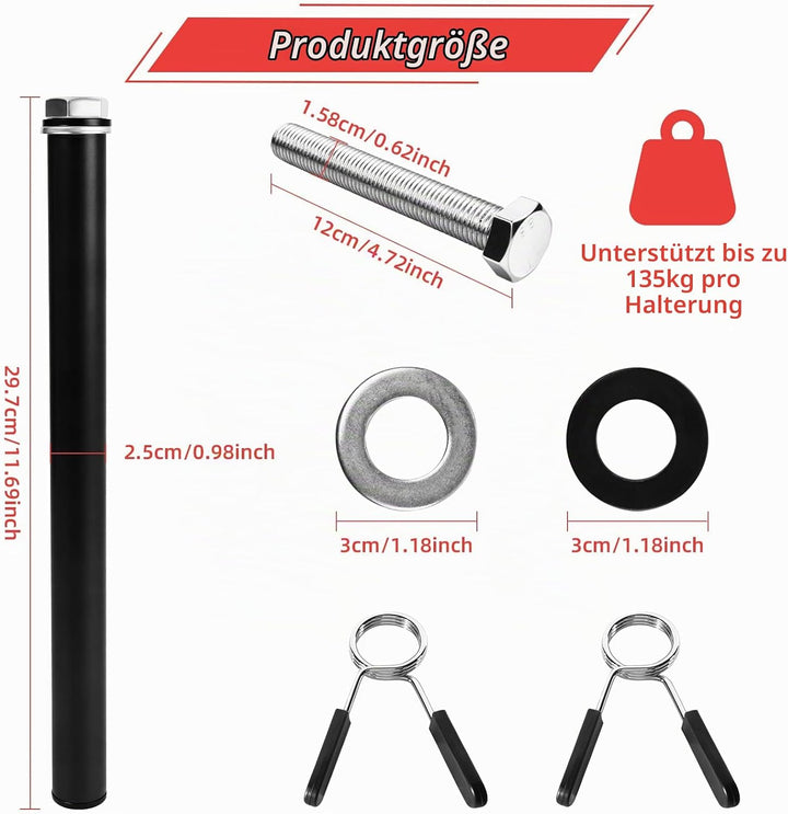 Hantelscheibenhalter Power Rack Befestigung, Langhantelständer Gewichtsplatten Halter Lagerung für 2