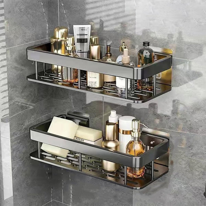 Duschablage Ohne Bohren, 2 Stück Badezimmer Regal, Badregal Bad Organizer Rostfrei Duschregal für Sh