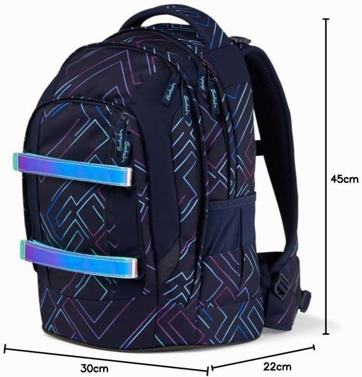 Satch Pack ab 5. Klasse ergonomisch 30L Stauraum standfest Organisationstalent 45 x 30 x 22 cm Purpl