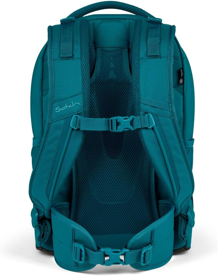 Satch Pack Schulrucksack Set 3tlg. inkl. Schlamperbox und Sportbeutel Deep Petrol, Deep Petrol