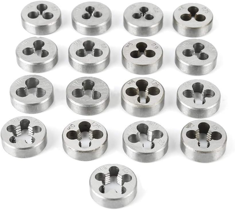 Gewindeschneider Set 40tlg, Profi Gewindebohrerset Feingewinde Gewindeschneidsatz Metrisch M3-M12 Ge