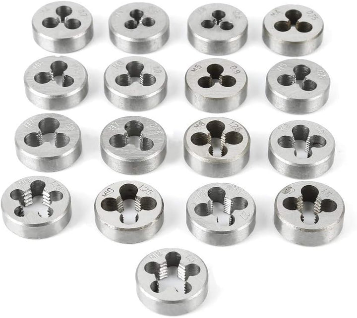 Gewindeschneider Set 40tlg, Profi Gewindebohrerset Feingewinde Gewindeschneidsatz Metrisch M3-M12 Ge