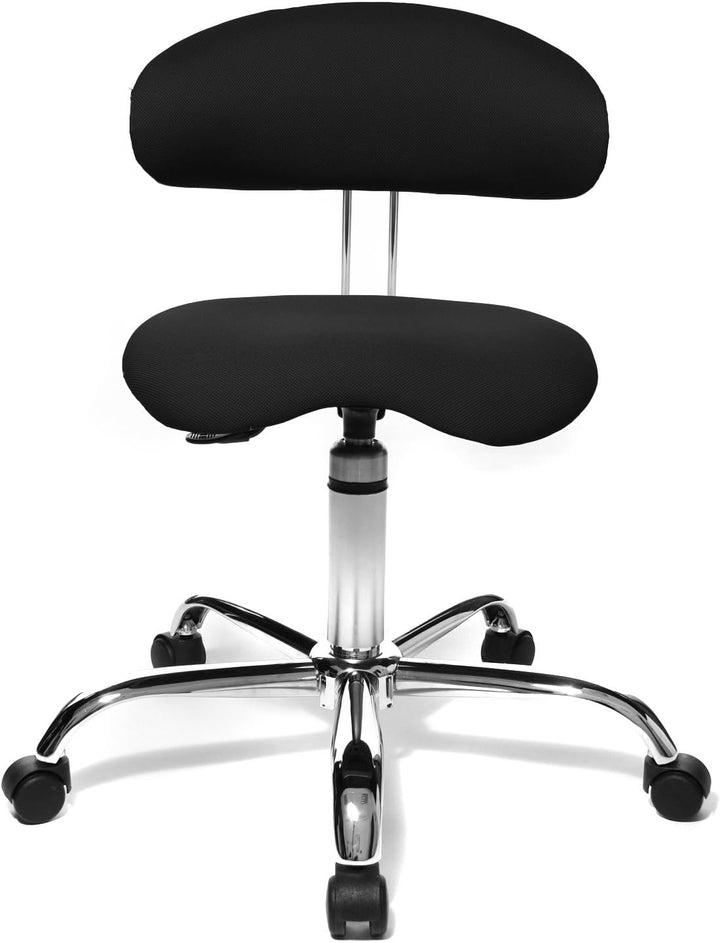 Topstar Sitness 40, Fitnesshocker, Arbeitshocker, Rollhocker mit Rückenunterstützung, 3-Dimensional