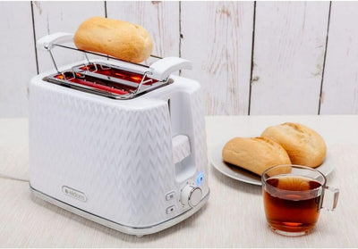 eldom TO265 Nele Toaster | 7 Röststufen | Defrost-Funktion | mit integrierten Brötchenaufsatz | Krüm