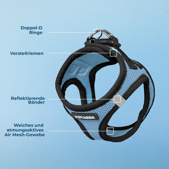 Voyager Step-In Air Hundegeschirr by Best Pet Supplies - All Weather Mesh Step in Vest Harness für k