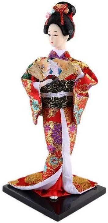 lachineuse - Japanische Puppe aus rotem Kimono - Traditionelle asiatische Puppe 31 cm - japanische D