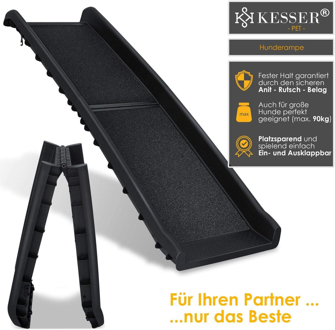 KESSER® Hunderampe klappbar Hundetreppe Hundeautorampe Auto Kofferraumrampe für Haustiere Einstiegsh