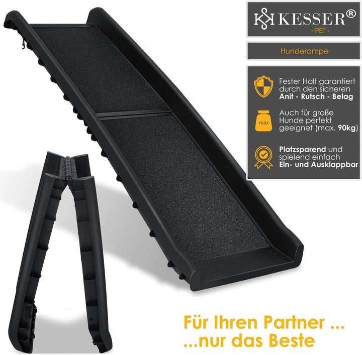 KESSER® Hunderampe klappbar Hundetreppe Hundeautorampe Auto Kofferraumrampe für Haustiere Einstiegsh
