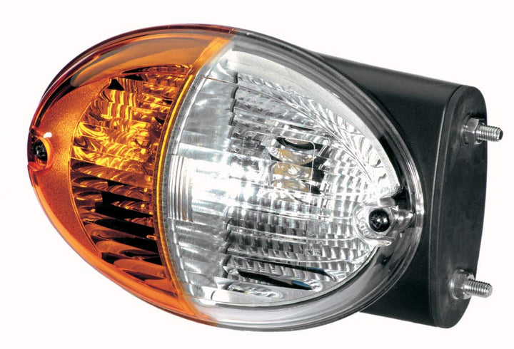 HELLA - Blinkleuchte - Agroluna - Halogen - 12/24V - Anbau/geschraubt - Lichtscheibenfarbe: weiss/ge