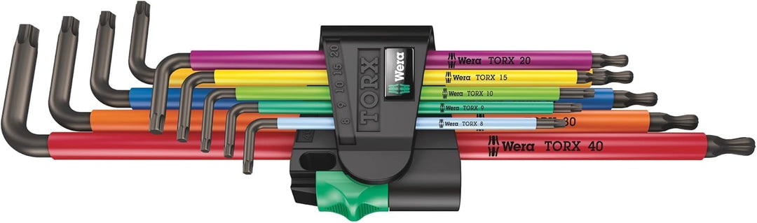 Wera 950 SPKL/9 SM N Multicolour Winkelschlüsselsatz, metrisch, BlackLaser, 9-teilig, 05022089001 &
