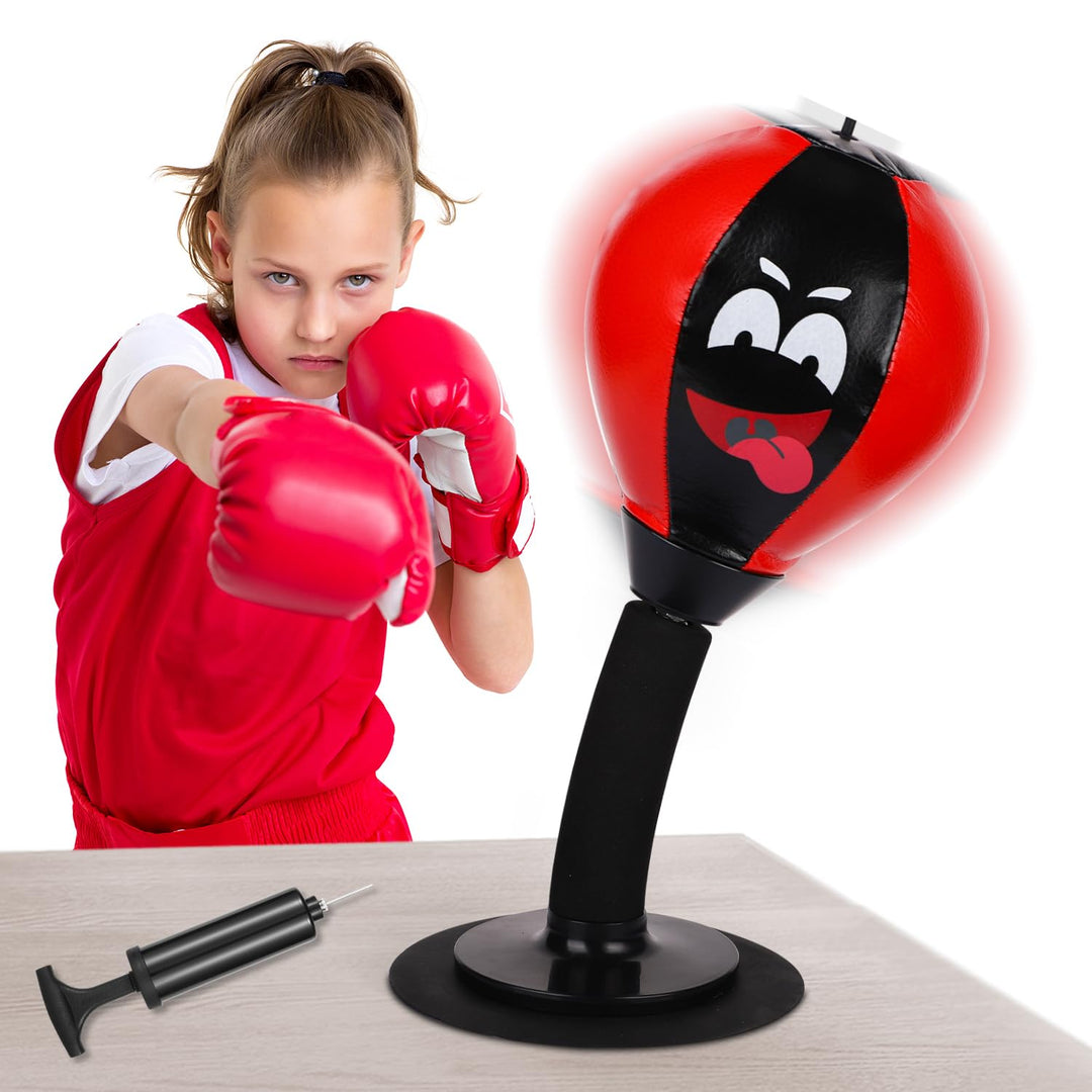 Desktop Boxsack, Boxsack Schreibtisch mit Saugnapf Theken-Boxsack Lustige Punch-Rage-Tasche Tür-Boxs