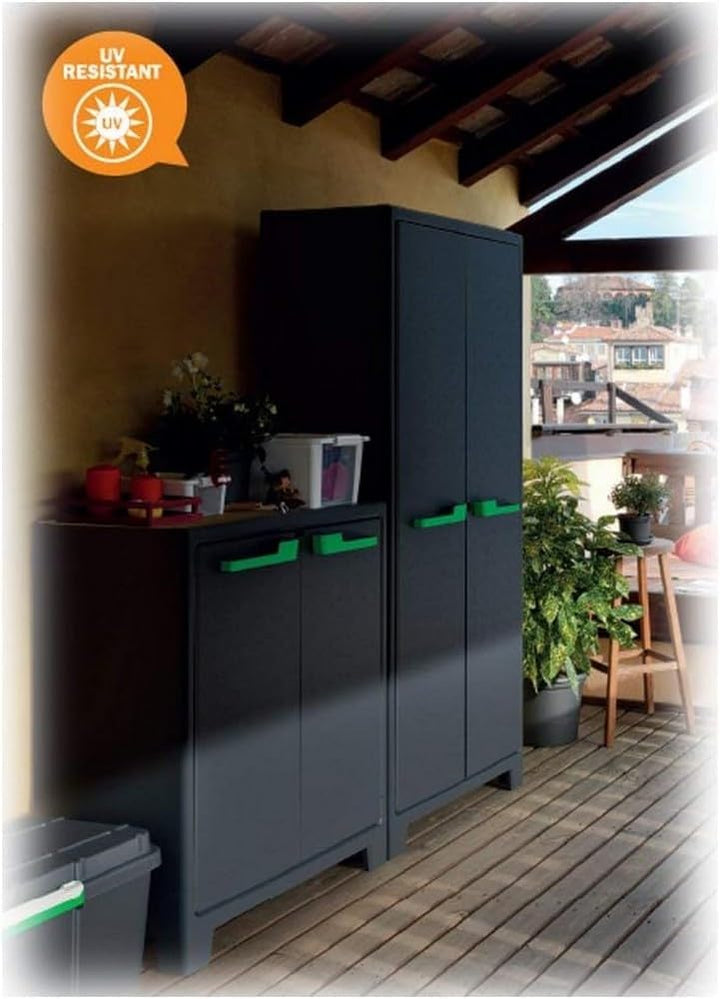 Kis Kunststoffschrank "Moby recycling", 1 Stück, anthrazit grau, 9961200 0708 02